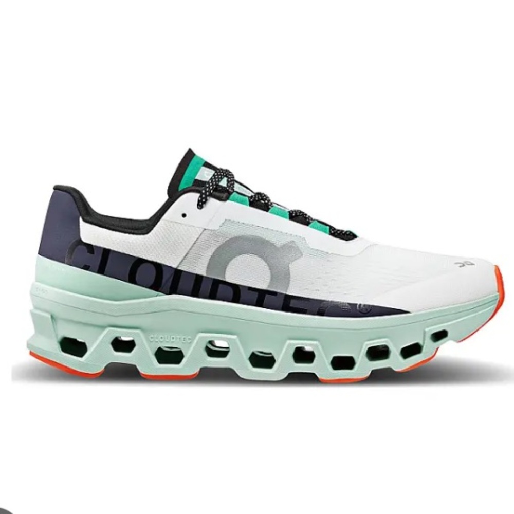 On Running Athletic Shoes White and Mint